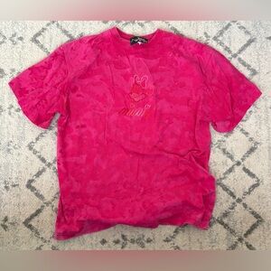 Vintage Disney Originals Minnie Mouse Pink Tie Dye T-Shirt USA Made L/XL